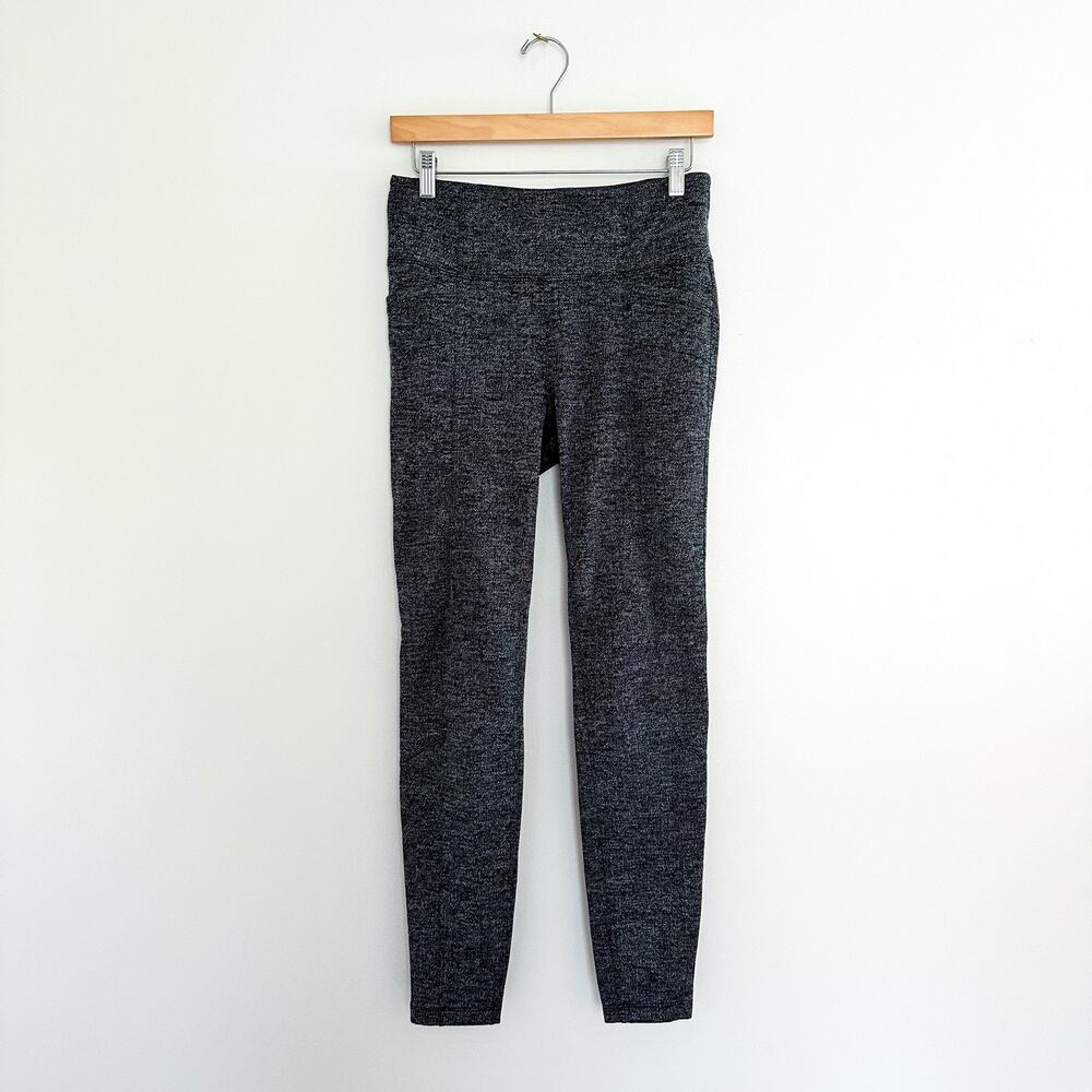 Athleta Herringbone Metro High Waisted Leggings Black M